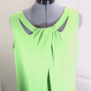 N Touch Sz Small Lime Green Twisted keyhole Top